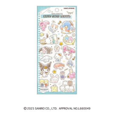 フラッフィースケッチステッカーズ サンリオキャラクターズ ミント