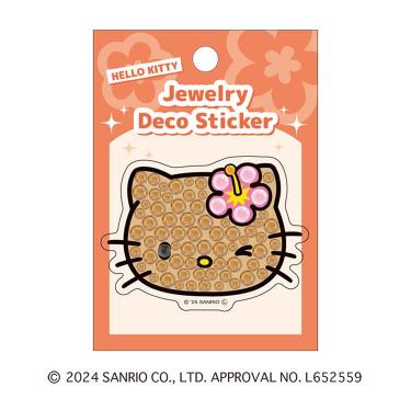 ジュエリーデコステッカー サンリオ 日焼け ハローキティ/フェイス 花