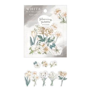 ブルーミングパレットステッカー ホワイト