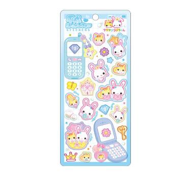 平成レトロ　希少　ナース　ラビットnursederabichan シール 平成はっぴーフォンステッカーズ フワフワらびちゃん ピンク
