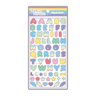 うるちゅるポップシール アルファベット カラフル