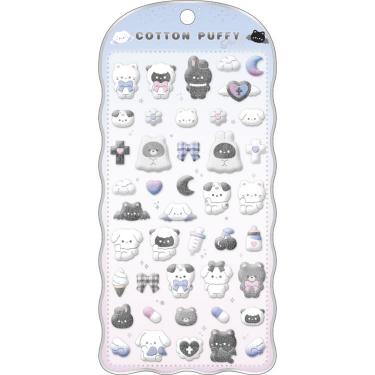 コットンパフィーシール モノクロ