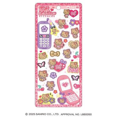平成はっぴーフォンステッカー サンリオキャラクターズ ハローキティ レオパード