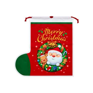 クリスマス巾着バッグ ソックス L