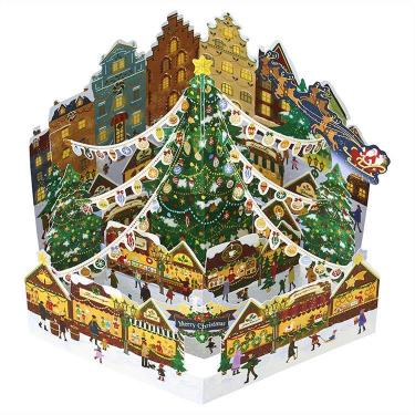 クリスマスカード 立体 クリスマスマーケット