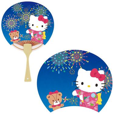 サンリオ ハロー キティ ちゃん レトロ うちわ ミニ パピヨン 蝶