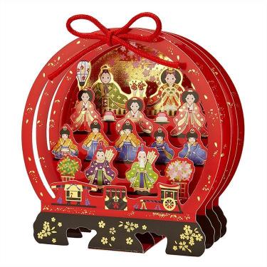 ひなまつりカード 立体 丸棚 ひな段飾り