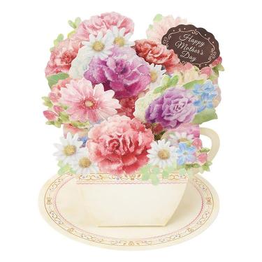 グリーティングカード 母の日カード ティーカップ