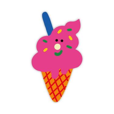 シール Kuroda ICE CREAM