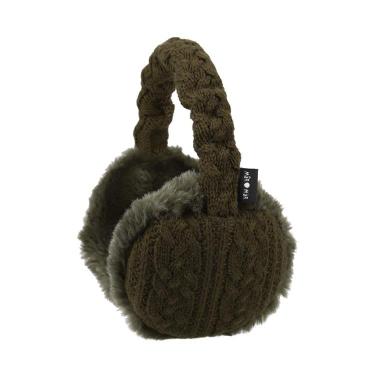 4WAYイヤーマフラー ニット編み カーキ【ロフト限定】