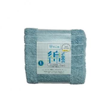 安心の綿100% ミニバスタオル 50×100cm ブルー