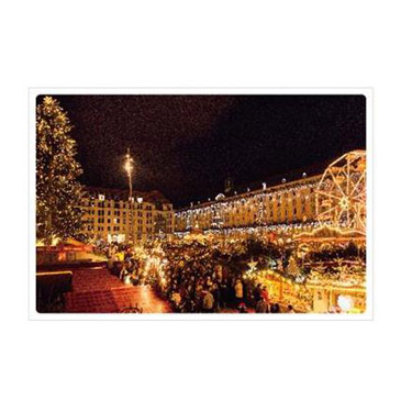 絶景ポストカード クリスマス ドレスデンのクリスマスマーケット