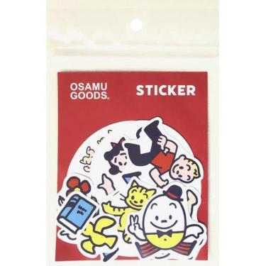 フレークステッカーS オサムグッズ レッド