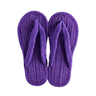 インド綿ルームサンダル Lサイズ 25～28cm パープル
