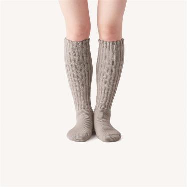 起毛であったかルームソックス ロング グレー