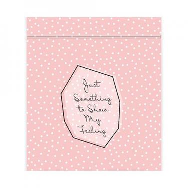 バレンタインラッピング ジッパーバッグ ライトピンク 5枚入り