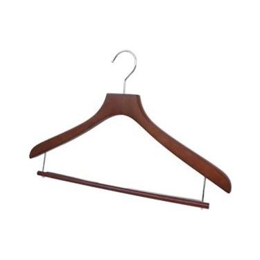 FSC認証木製ハンガー スライドバー ブラウン