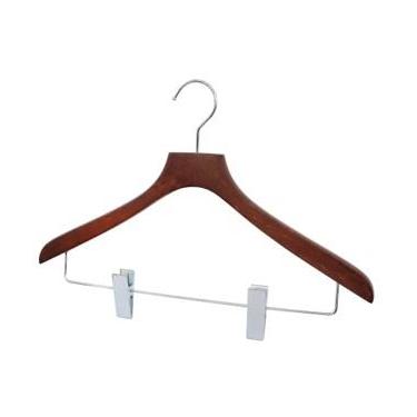 FSC認証木製ハンガー ピンチバー ブラウン