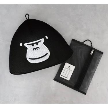 まもるさんの瞑想メッシュハット リバーシブル（ブラック/ベージュ）