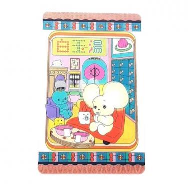 うごく！ステッカー屋さん ステッカー 白玉湯 湯上り