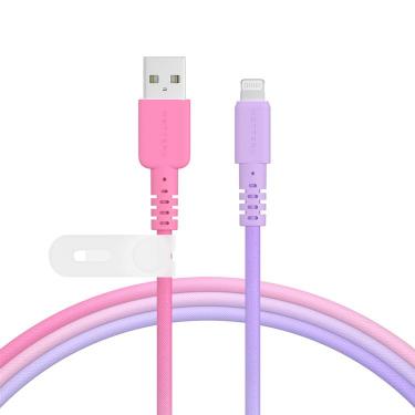 グラデーションケーブル USB-A to Lightning 1m コットンキャンディ