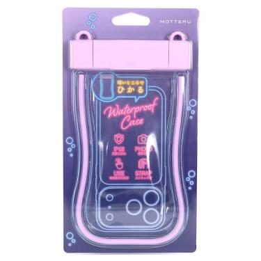 MOTTERU スマートフォン用防水ケース 蓄光 ペールアイリス