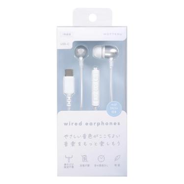 MOTTERU モッテル USB-Cマイク付きイヤホン  ホワイト