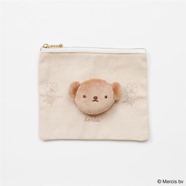 ミニフラットポーチ ブルーナフラワー&マスコット ボリス