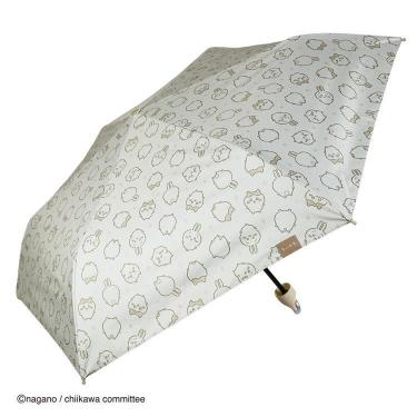 折りたたみ傘 晴雨兼用 ちいかわカラビナ 50cm ちいハチうさ