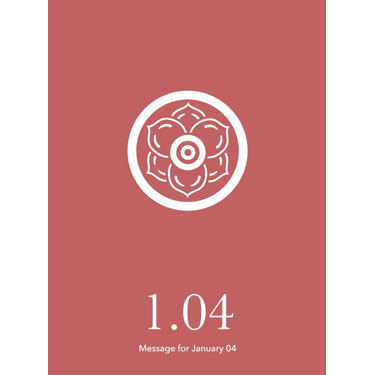 花結びメッセージカード 1月4日