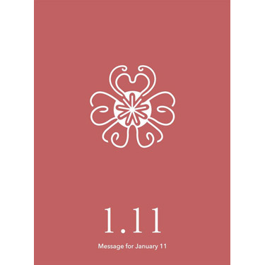 花結びメッセージカード 1月11日