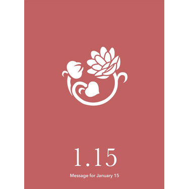 花結びメッセージカード 1月15日