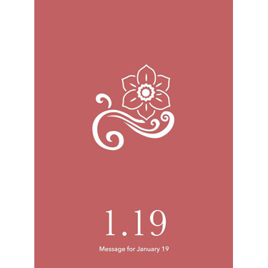 花結びメッセージカード 1月19日