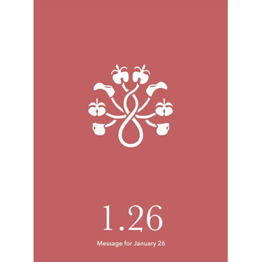 花結びメッセージカード 1月26日