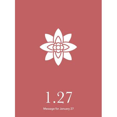 花結びメッセージカード 1月27日