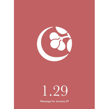 花結びメッセージカード 1月29日