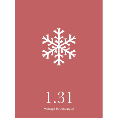 花結びメッセージカード 1月31日