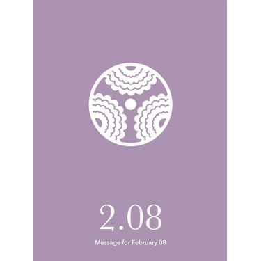 花結びメッセージカード 2月8日