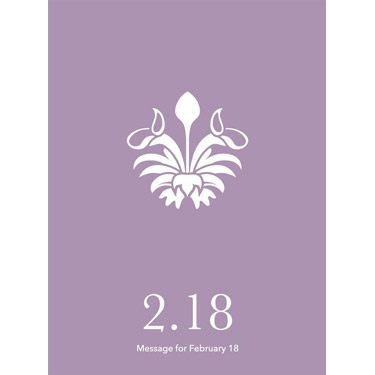 花結びメッセージカード 2月18日