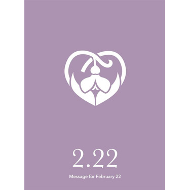 花結びメッセージカード 2月22日