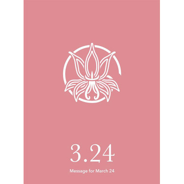 花結びメッセージカード 3月24日