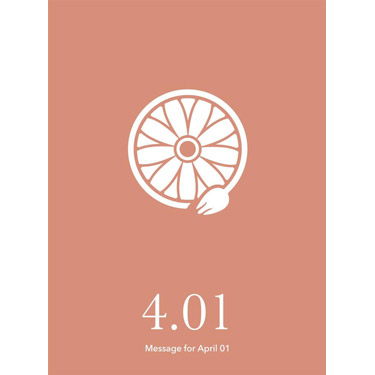 花結びメッセージカード 4月1日