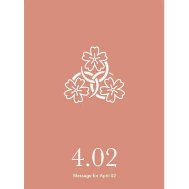 花結びメッセージカード 4月2日