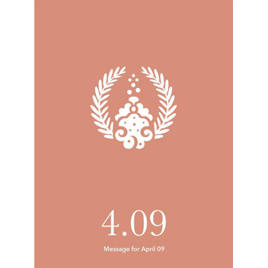 花結びメッセージカード 4月9日