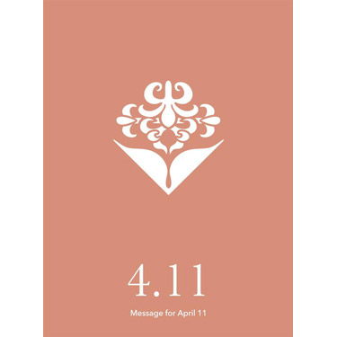 花結びメッセージカード 4月11日