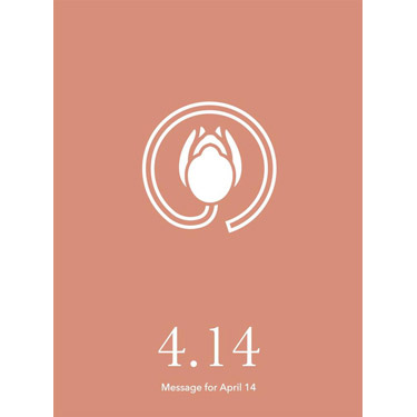 花結びメッセージカード 4月14日