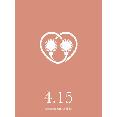 花結びメッセージカード 4月15日