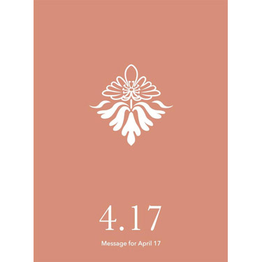 花結びメッセージカード 4月17日