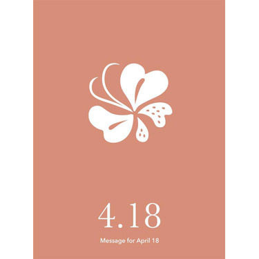 花結びメッセージカード 4月18日