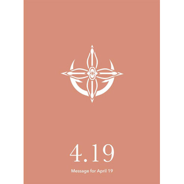 花結びメッセージカード 4月19日